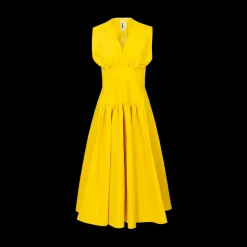 Pleated Waist Midi Dress
