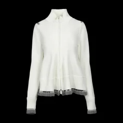Ruffled-Hem Cardigan