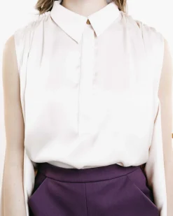 Satin Split Sleeves Top