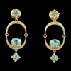 Sea of Tranquility Blue Apatite & Diamond Drop Earrings
