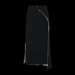 Sequined Black Midi Skirt