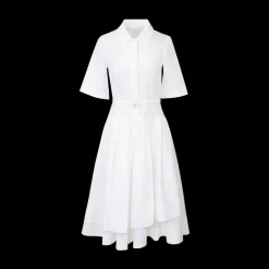 Short-Sleeved Belted Dress