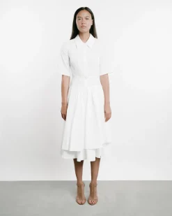 Short-Sleeved Belted Dress