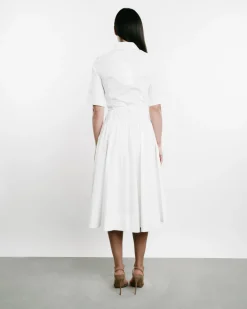 Short-Sleeved Belted Dress