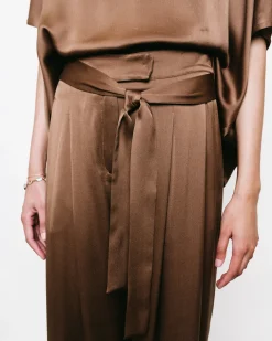 Silk Wide-Leg Pants