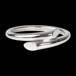 Silver Biseau Bangle Bracelet