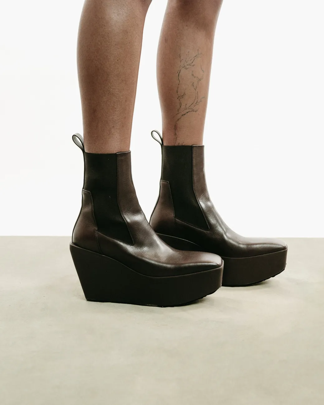 Sliver Platform Beatles Boot