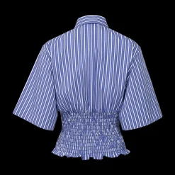 Smocked Button-Up Top