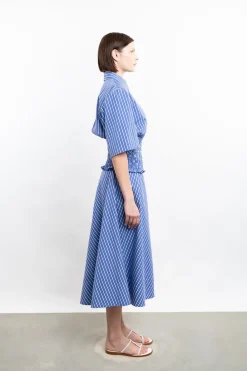 Smocked Button-Up Top