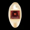 Square Garnet Huggie (Single)