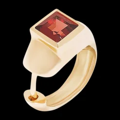 Square Garnet Huggie (Single)