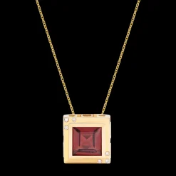 Stones of Wisdom Square Garnet Necklace