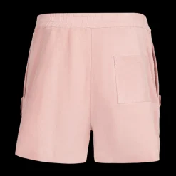 Suede Flower Appliqué Shorts