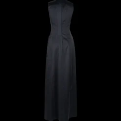Technical Satin Long Dress