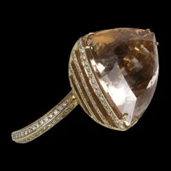 Topaz Diamond Crest Ring