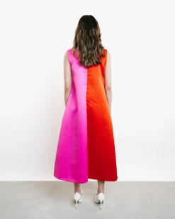 Two-Tone Midi Dress