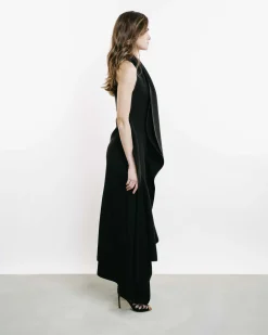Varsity Draped Midi Dress