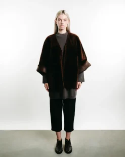 V-Neck Shearling Jacket