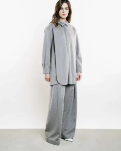 Wool Wide-Leg Trousers